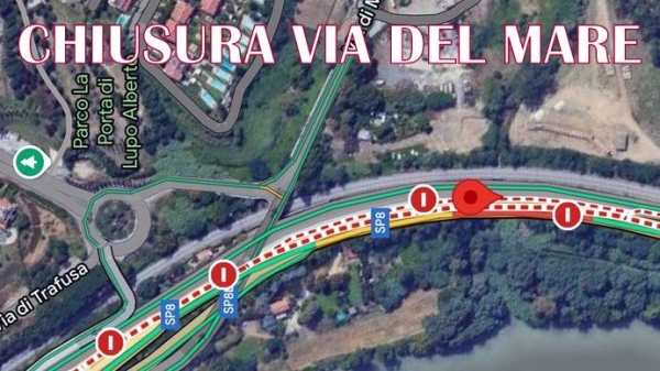 Viabilità VIA DEL MARE (Chiusura altezza GRA)