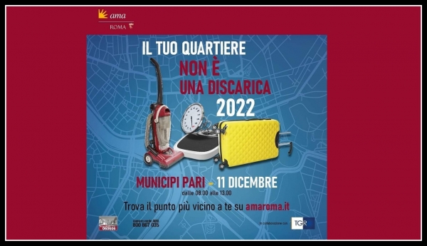 IL TUO QUARTIERE NON E&#039; UNA DISCARICA (Domenica 11 Dicembre 2022)